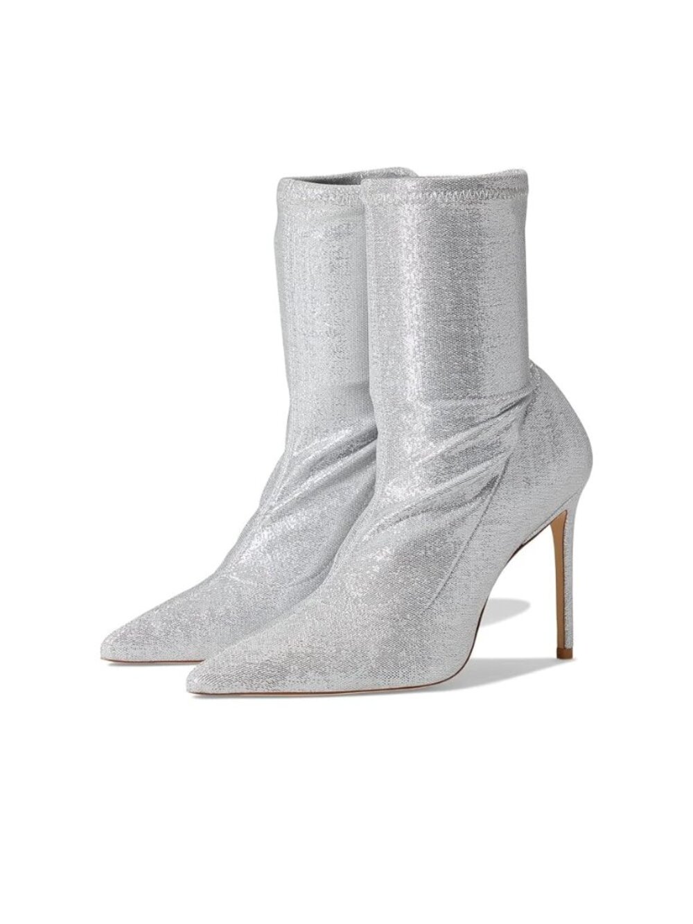 Stuart Weitzman Stuart 100 Stretch Bootie Silver
